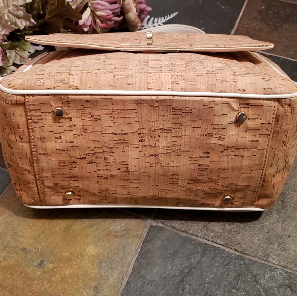 kate spade Bags Kate Spade Twist Lock Cork Fabric And Leather